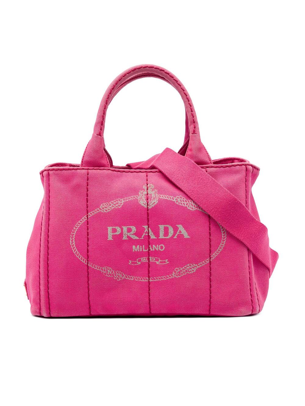 Prada Small Canvas Canapa Logo Tote #373631P58B